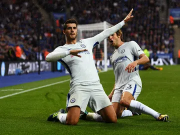 Morata celebra un gol Morata celebra un gol