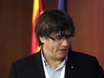 Carles Puigdemont, durante una comparecencia