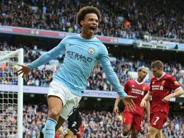 Leroy Sane celebrando un gol con el City Leroy Sane celebrando un gol con el City