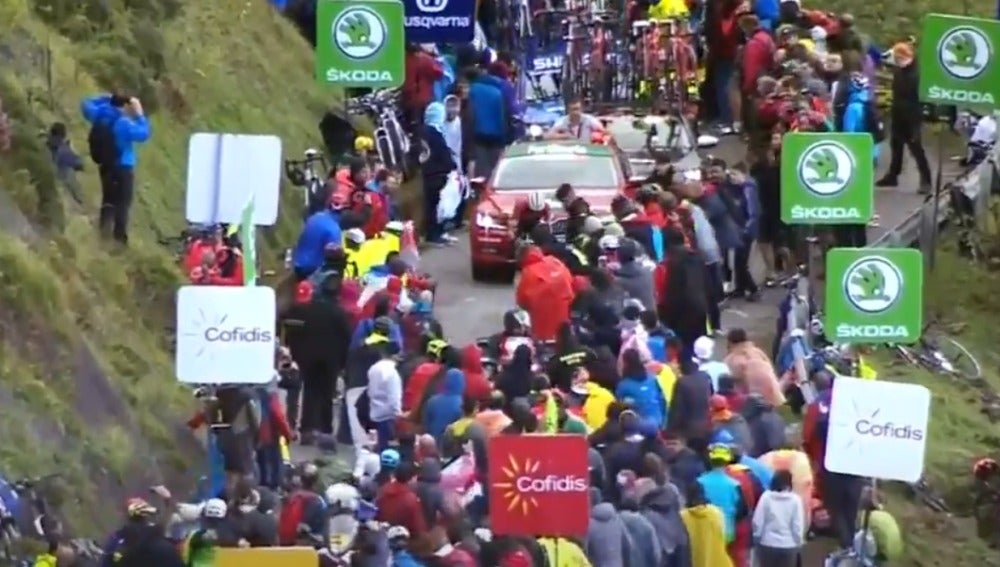 Contador, subiendo L'Angliru