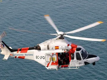 Imagen de archivo de un helicóptero de Salvamento Marítimo Imagen de archivo de un helicóptero de Salvamento Marítimo