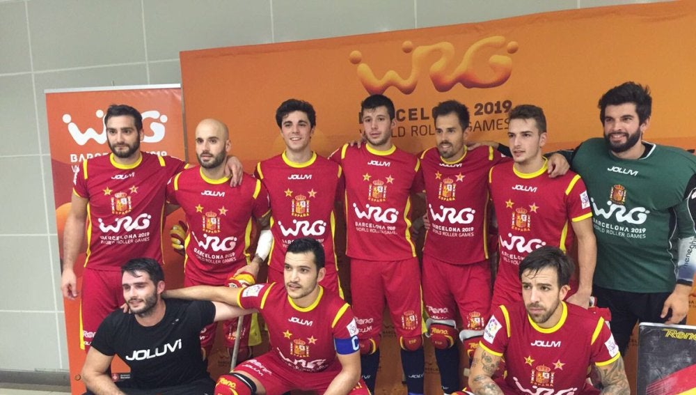 La selección española de hockey patines, durante los Roller Games