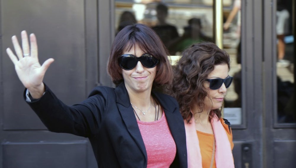 Juana Rivas a su salida de los juzgados de Granada