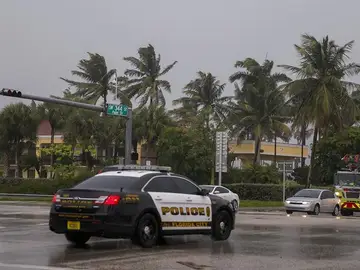 Imagen de archivo de un coche de Policía en Florida Imagen de archivo de un coche de Policía en Florida