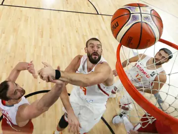 Gasol, en un partido con España Gasol, en un partido con España