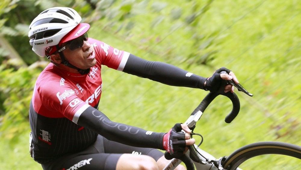 Alberto Contador durante una carrera