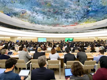 Delegados de la ONU durante una reunión Delegados de la ONU durante una reunión