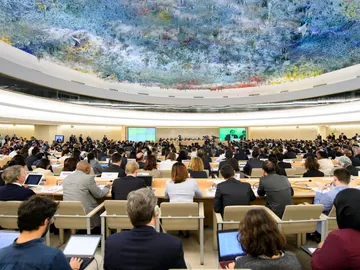 Delegados de la ONU durante una reunión Delegados de la ONU durante una reunión