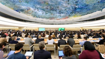 Delegados de la ONU durante una reunión 