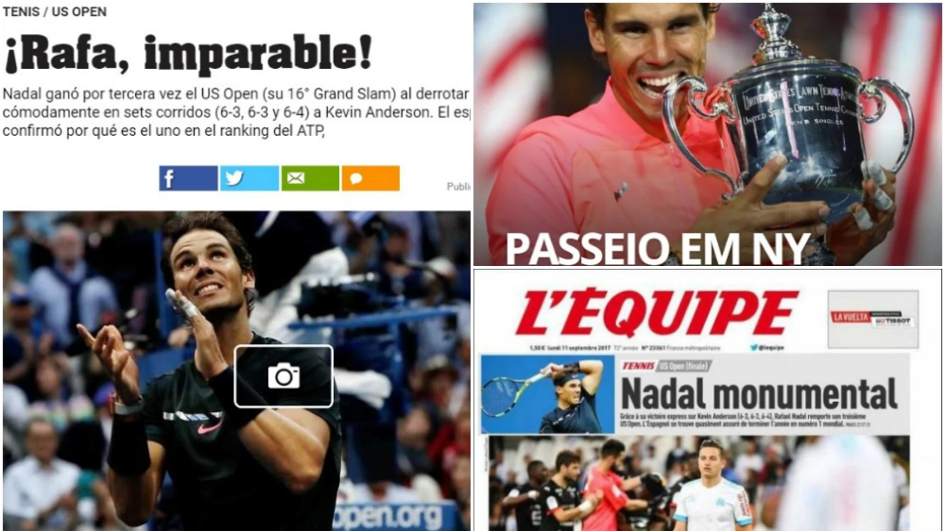 La prensa mundial se rinde a Rafa Nadal La prensa mundial se rinde a Rafa Nadal