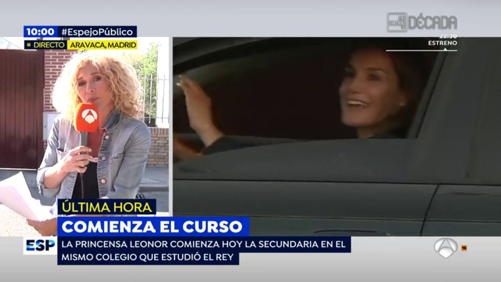 La reina Letizia acompaña a la princesa Leonor en su primer día de clase