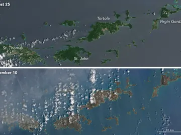 Las islas del Caribe, antes y después de Irma Las islas del Caribe, antes y después de Irma