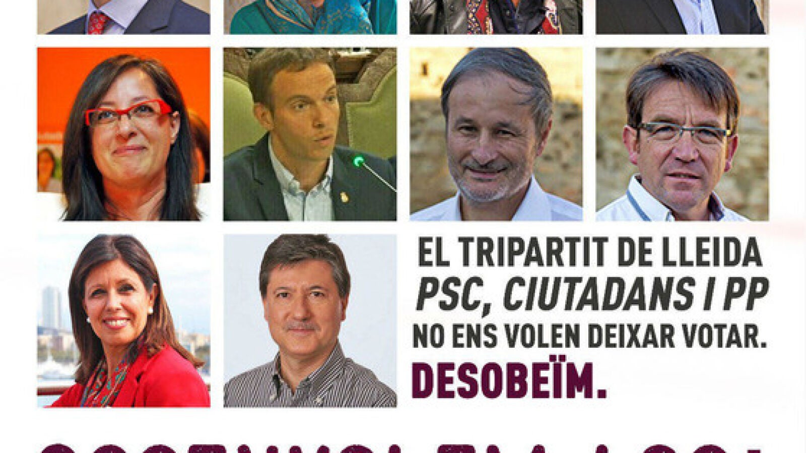 Varios concejales del PP, PSC y C's denuncian un cartel de Arran con el lema 'Señalémosles'