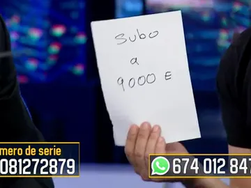 Ricardo Darín sube el valor del billete de 'El Hormiguero 3.0' de 6.000 a 9.000 euros Ricardo Darín sube el valor del billete de 'El Hormiguero 3.0' de 6.000 a 9.000 euros