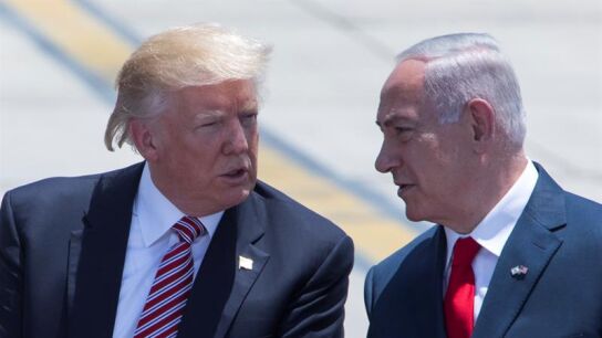 Donald Trump con Netanyahu. 