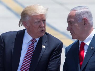 Donald Trump con Netanyahu. 