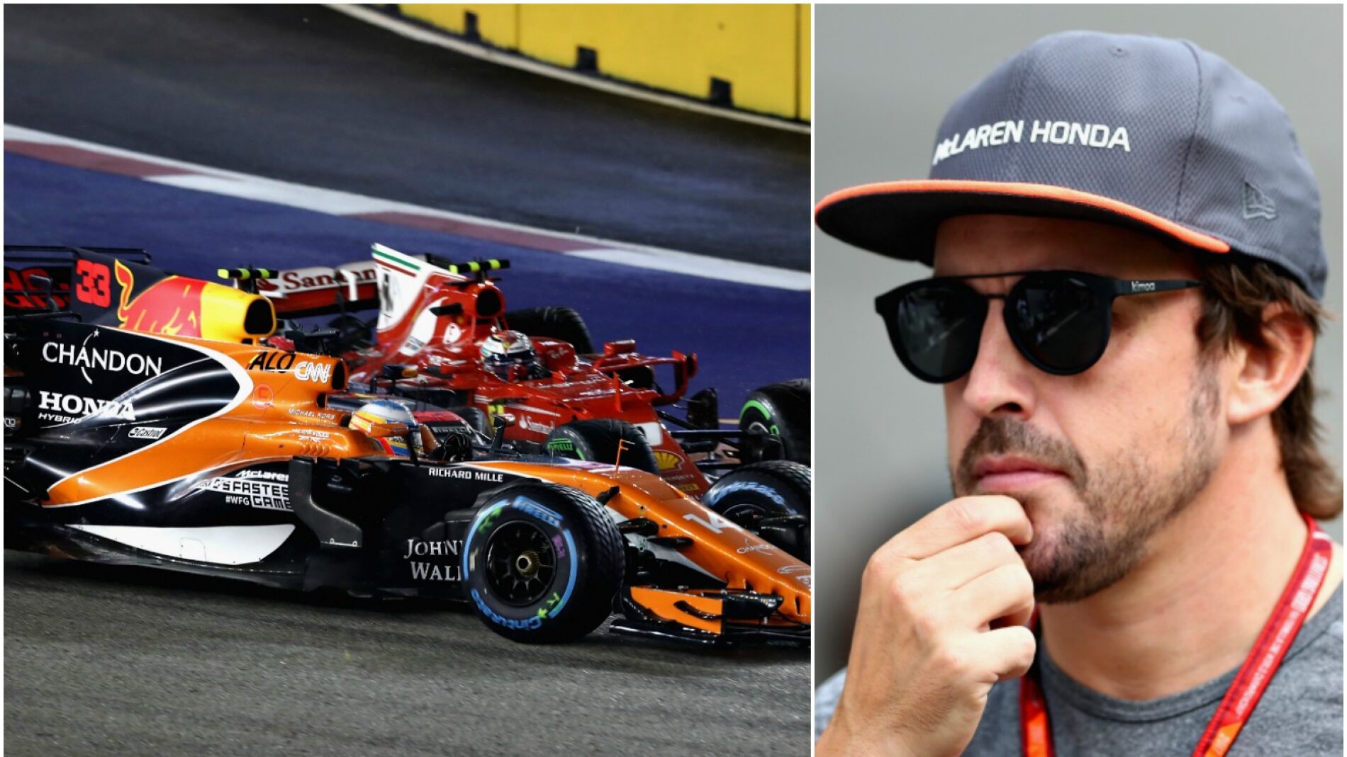 Cabreo de Alonso tras su accidente en Singapur