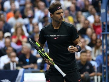 Rafa Nadal celebra un punto en el US Open