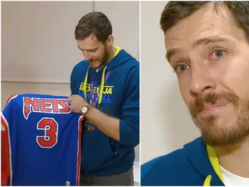 Dragic, emocionado con la camiseta de Drazen Petrovic Dragic, emocionado con la camiseta de Drazen Petrovic