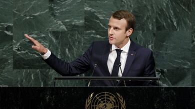 Macron dice ante la Asamblea General de la ONU que el Acuerdo de París sobre clima 