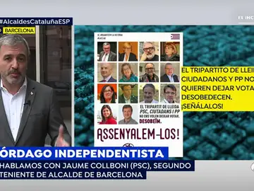 El segundo teniente de alcalde de Barcelona, sobre la declaración de los alcaldes: "Es consecuencia directa de socializar el conflicto" El segundo teniente de alcalde de Barcelona, sobre la declaración de los alcaldes: "Es consecuencia directa de socializar el conflicto"