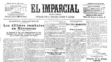 Portada El Imparcial - 23 de julio de 1921