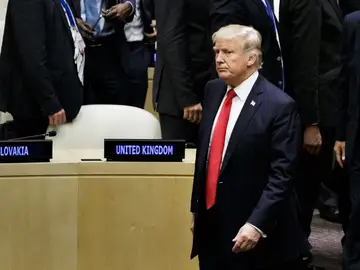 El presidente estadounidense, Donald J. Trump, en la sede de la ONU de Nueva York, EE.UU El presidente estadounidense, Donald J. Trump, en la sede de la ONU de Nueva York, EE.UU