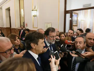Rafael Hernando y Mariano Rajoy en el Congreso Rafael Hernando y Mariano Rajoy en el Congreso