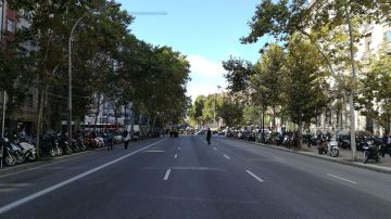 Gran Vía de Barcelona cortada
