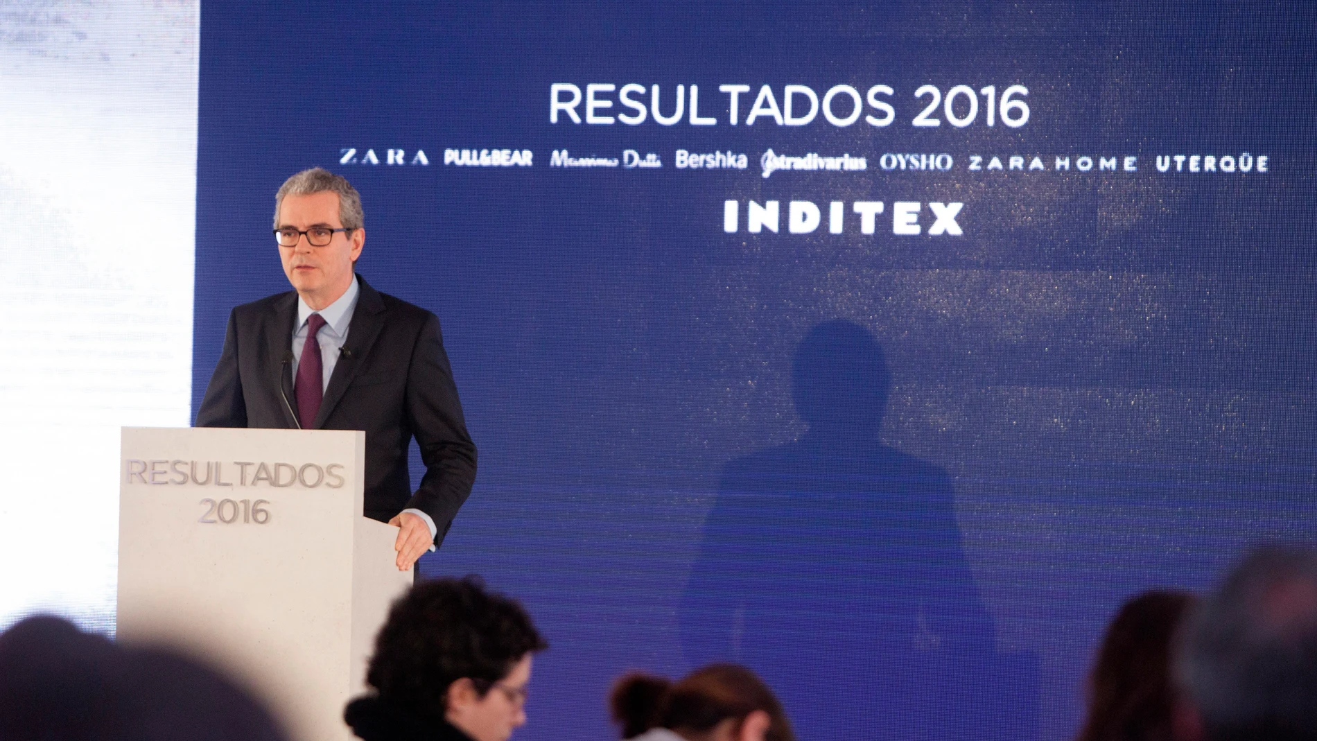 El presidente de Inditex, Pablo Isla, durante la presentación de unos resultados del grupo Inditex El presidente de Inditex, Pablo Isla, durante la presentación de unos resultados del grupo Inditex
