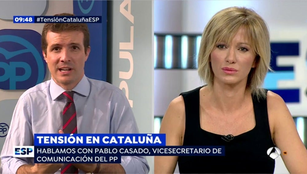 Casado: "A tiempo están Puigdemont y Junqueras de parar una convocatoria ilegal y de convocar elecciones anticipadas"
