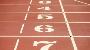 Una pista de atletismo Una pista de atletismo