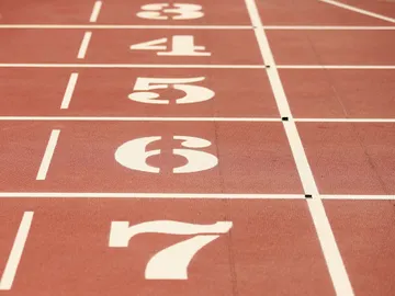 Una pista de atletismo Una pista de atletismo