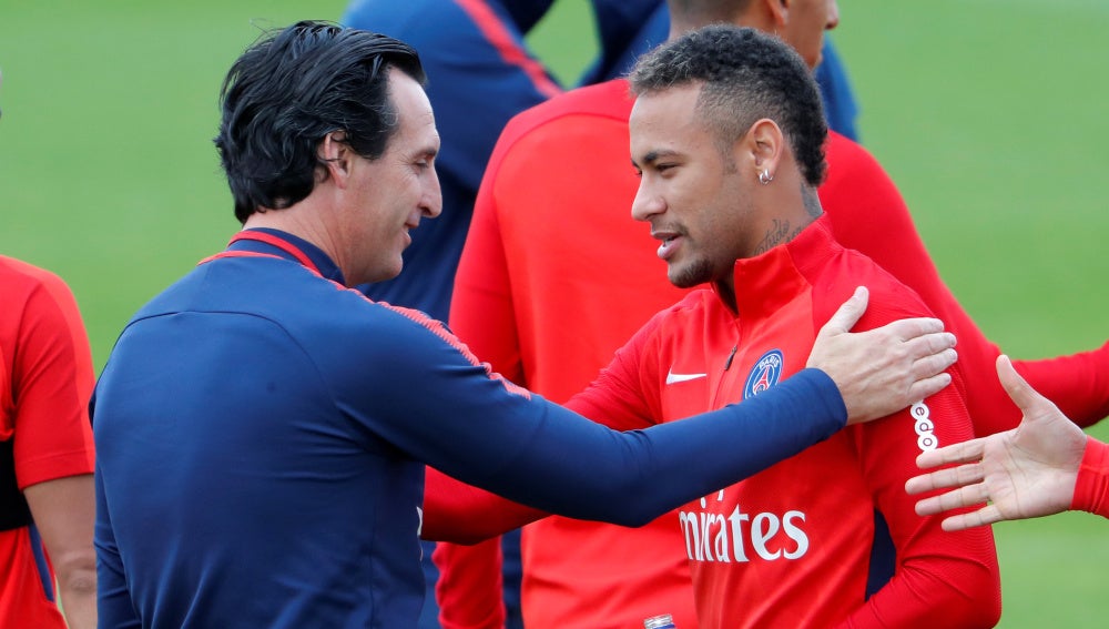 Emery con Neymar