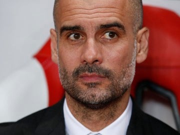 Guardiola durante una entrevista