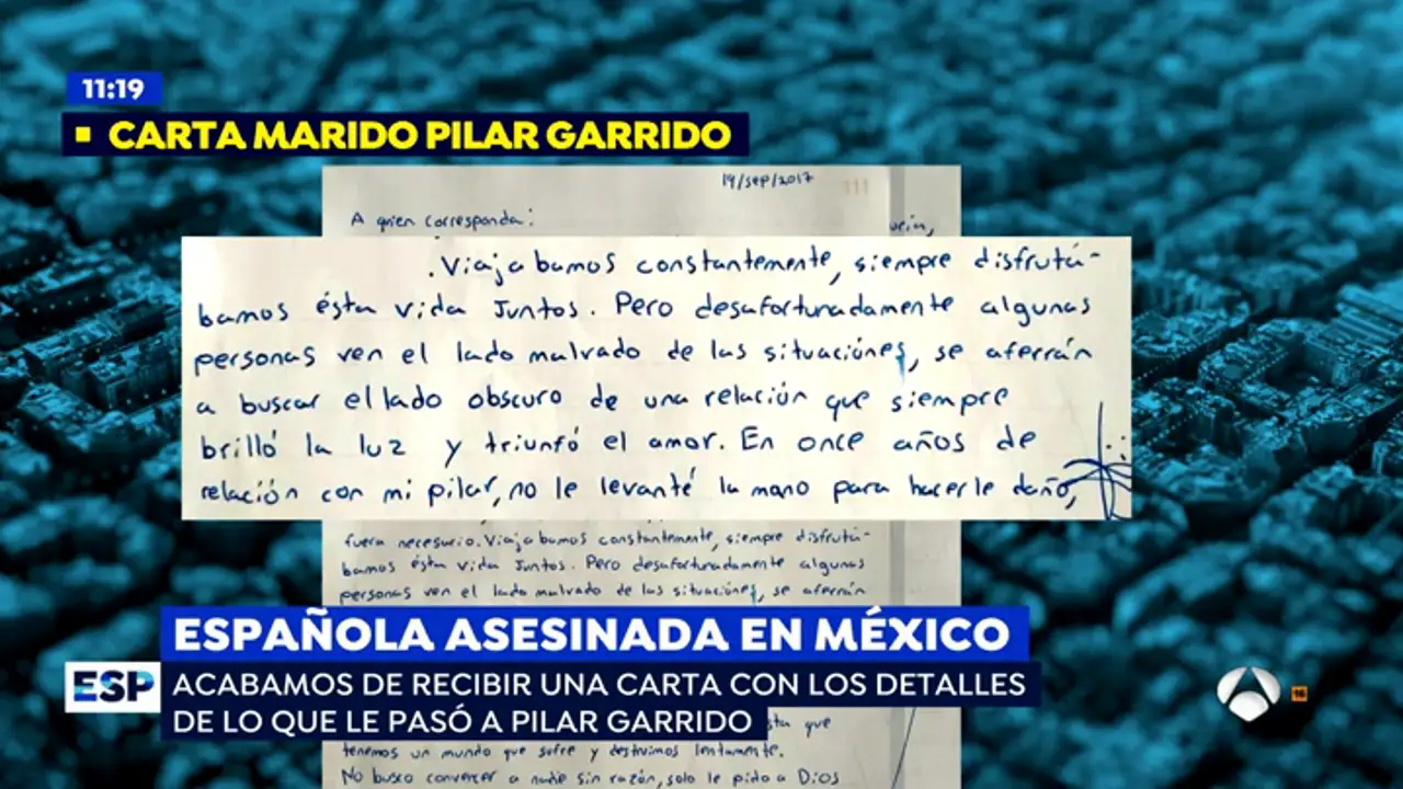 La carta que ha escrito la pareja de Pilar Garrido desde la cárcel a 'Espejo Público'