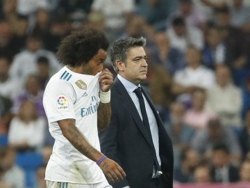Marcelo se retira del Santiago Bernabéu