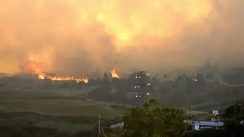 Las llamas avanzan sin control en Gran Canaria Las llamas avanzan sin control en Gran Canaria