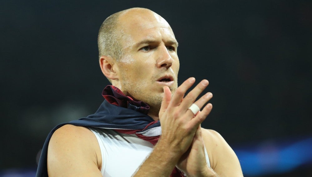 Robben, cariacontecido tras la derrota del Bayern de Múnich
