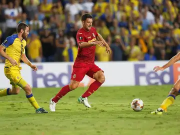 El Villarreal, en el partido de la Europa League ante el Maccabi. El Villarreal, en el partido de la Europa League ante el Maccabi.