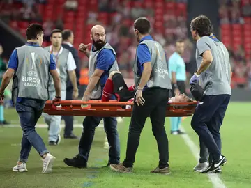 Iker Muniain lesionado Iker Muniain lesionado
