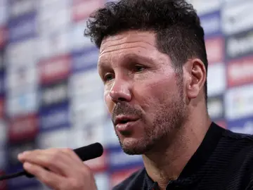 Simeone en rueda de prensa Simeone en rueda de prensa