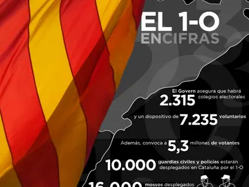 El referéndum ilegal del 1-O, en cifras El referéndum ilegal del 1-O, en cifras