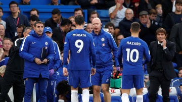 Morata se retira lesionado en el Chelsea-Manchester City