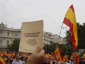 Manifestación en Madrid contra el referéndum independentista del 1-O en Cataluña