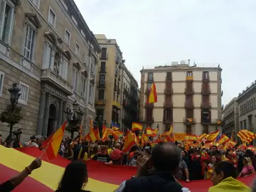 Manifestación contra el referéndum en Barcelona Manifestación contra el referéndum en Barcelona