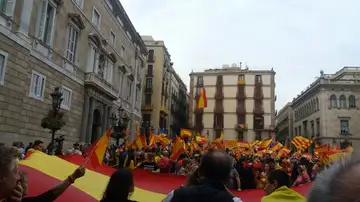 Manifestación contra el referéndum en Barcelona Manifestación contra el referéndum en Barcelona
