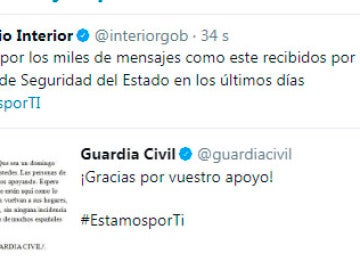 Tuit de Interior para informar del referéndum