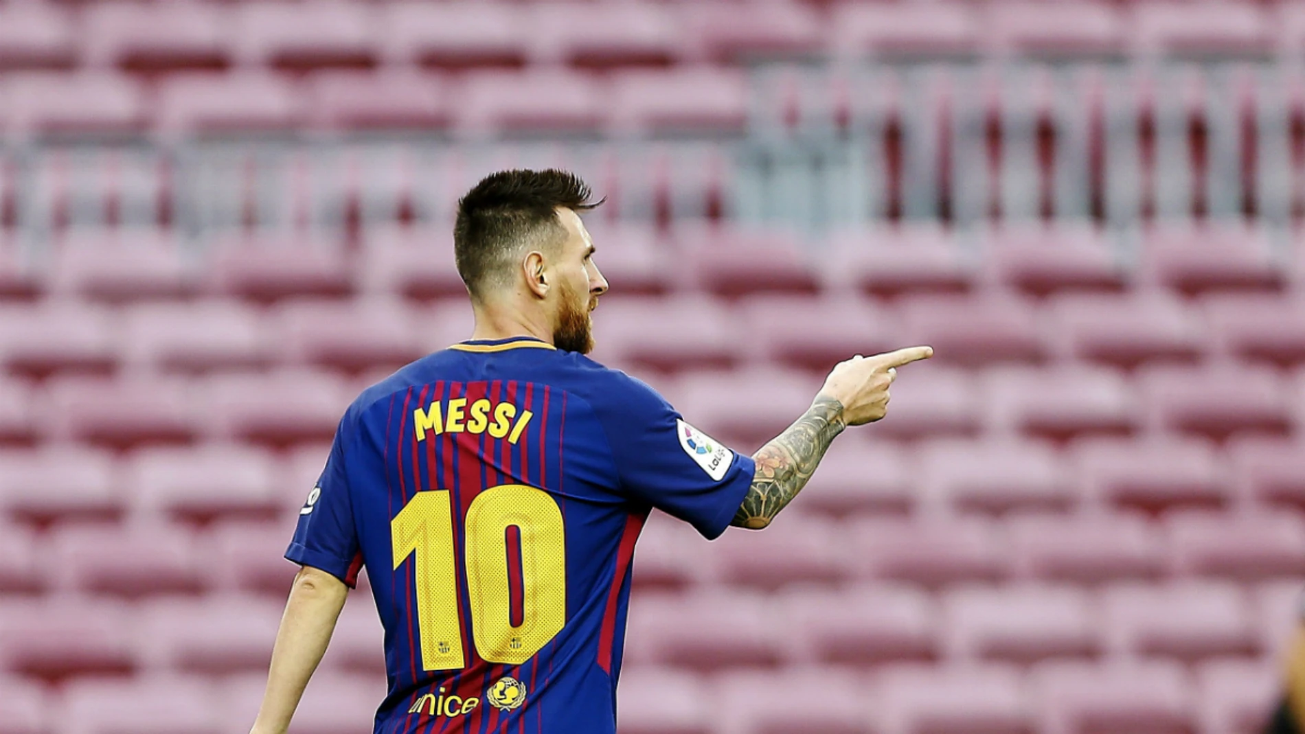 Messi celebra un gol Messi celebra un gol