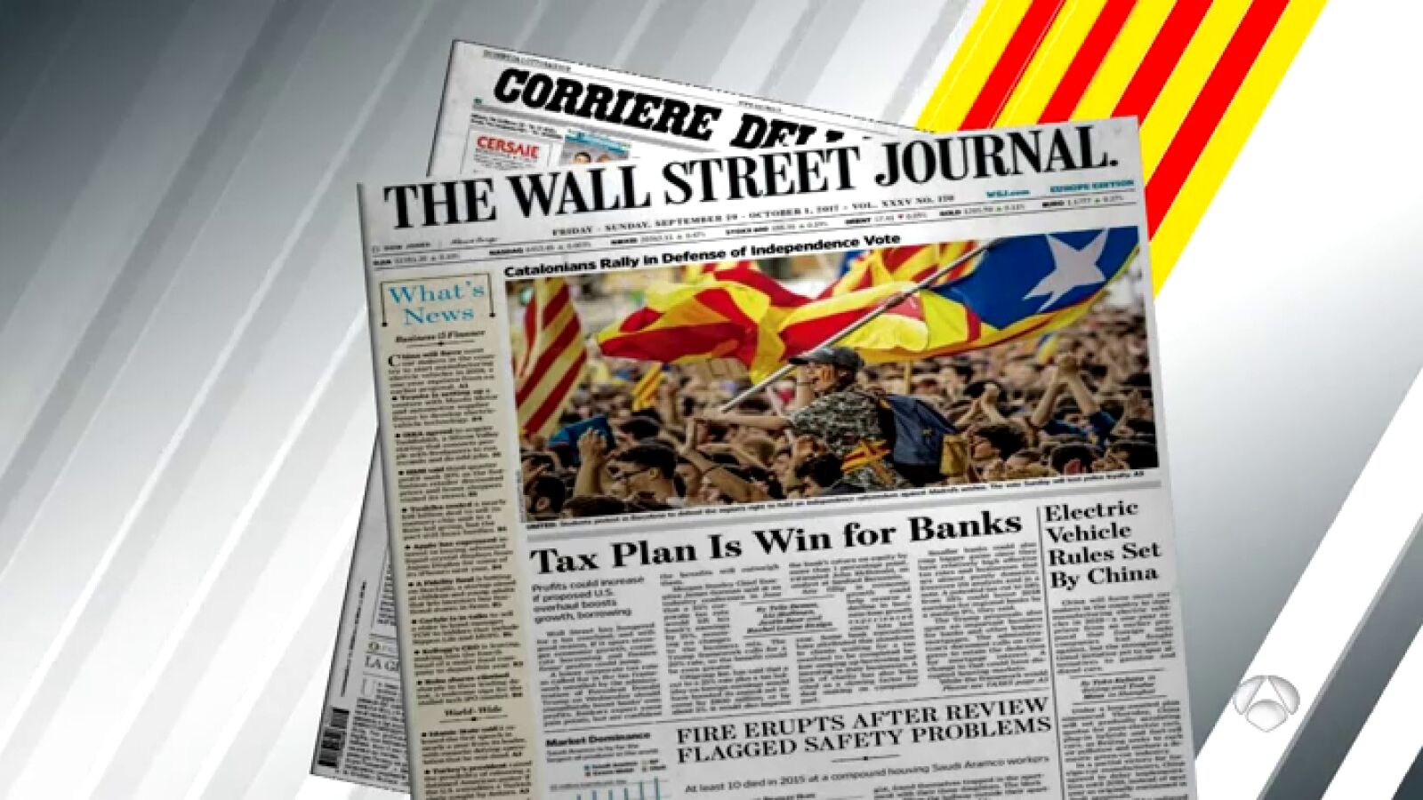 Los medios extranjeros, pendientes del referéndum ilegal en Cataluña